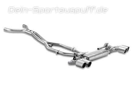 Akrapovic Titan Duplex Komplettanlage ab Kat Porsche Cayenne Turbo S Typ 958 je 2x105mm rund eingerollt abgeschrägt