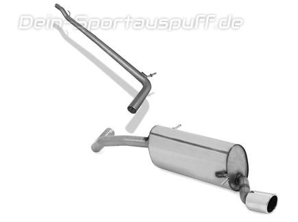 Fox Edelstahl Racing-Komplettanlage ab Kat Audi A1 2010- 1x90mm rund eingerollt abgeschrägt