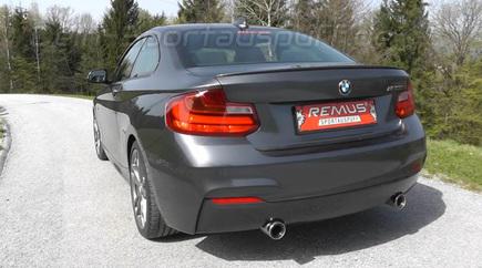 Remus Edelstahl Duplex Komplettanlage ab Kat BMW 2er F22 Coupe F23 Cabriolet M235i je 84mm Street Race rund