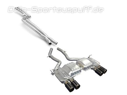 Eisenmann Edelstahl Duplex Sportauspuff-Komplettanlage ab Kat BMW 4er M4 F82 Coupe F83 Cabrio je 2x90mm rund schwarz matt