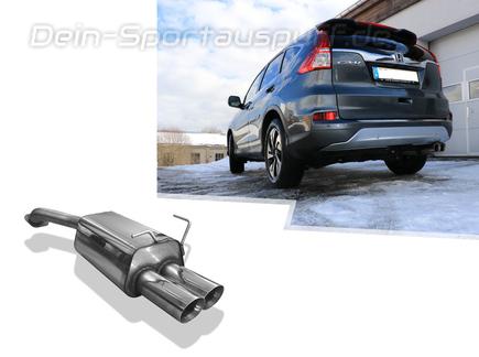 Fox Edelstahl Sportauspuff Honda CR-V 4 ab 2012 2x90mm rund doppelwandig abgeschrägt