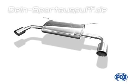 Fox Edelstahl Duplex Sportauspuff Mazda 6 III GJ Kombi Benzin ab 2012 je 100mm rund eingerollt abgeschrägt