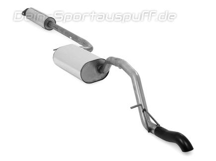 Fox Edelstahl Sportauspuff-Komplettanlage ab Kat Ford Focus 2 Turnier Bj.04-10 1x55mm Dieseloptik in schwarz