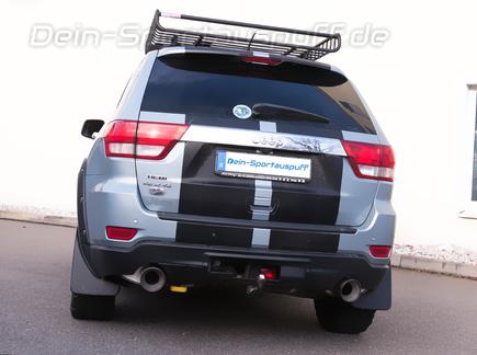 Remus Edelstahl Duplex Sportauspuff rechts links Jeep Grand Chrerokee 4x4 Typ WK je 127mm Matt-Optik rund scharfkantig abgeschrägt