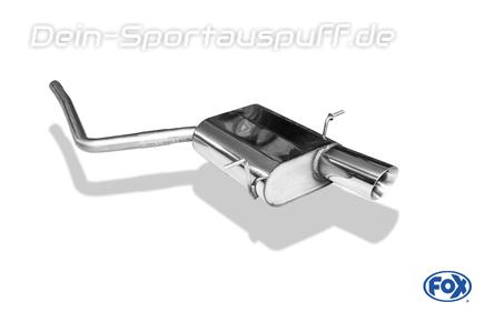 Fox Edelstahl Sportauspuff Mini One Cabrio R57 1x90mm rund doppelwandig abgeschrägt