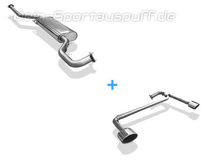 Fox Edelstahl Duplex Komplettanlage ab Kat Hyundai Santa Fe 3 4x4 Typ DM je 140x90mm oval eingerollt abgeschrägt mit langezogener Innentulpe