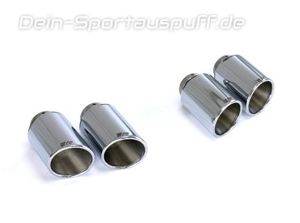 Remus Edelstahl Endrohrsatz rechts-links je 2x102mm rund eingerollt seitlich abgeschrägt