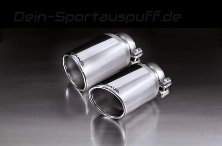 Remus Edelstahl Duplex Sportauspuff mit Klappensteuerung Porsche Macan S u. Turbo je 2x102mm rund eingerollt seitlich abgeschrägt
