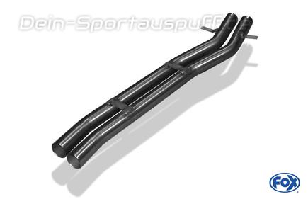 Fox Edelstahl Mittelschalldämpfer-Ersatzrohr BMW 3er E46 320i 323i 325i 328i 330i Limousine/Touring/Coupe/Cabrio