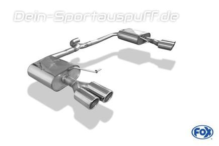 Fox Edelstahl Duplex Sportauspuff Skoda Octavia 5E 2.0 TDI 4x4 je 2x90mm rund eingerollt abgeschrägt