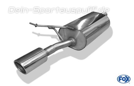 Fox Edelstahl Sportauspuff Dacia Duster Frontantrieb 1x90mm rund eingerollt abgeschrägt