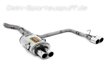 Supersprint Edelstahl Duplex Sportauspuff inkl. Anschlussrohr BMW X3 E83 3.0d 3.0sd 35d je 2x80mm rund scharfkantig abgeschrägt