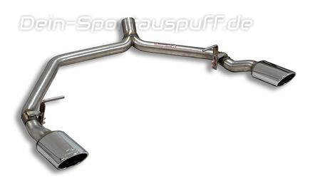 Supersprint Edelstahl Duplex Endrohrsatz Mercedes Benz ML 500 Typ W163 je 120x80mm oval eingerollt abgeschrägt