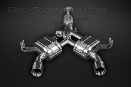 Capristo Edelstahl Duplex Sportauspuff ab Kat inkl. Carbon Diffusor Alfa Romeo 4C je 1x rund eingerollt gerade