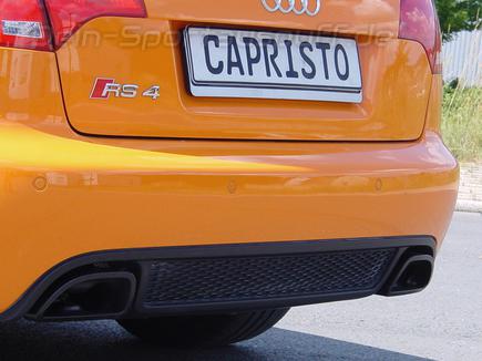 Capristo Edelstahl Duplex Sportauspuff-Komplettanlage ab Kat Audi RS4 B7 je 2x trapezförmig mit Keramik-Beschichtung