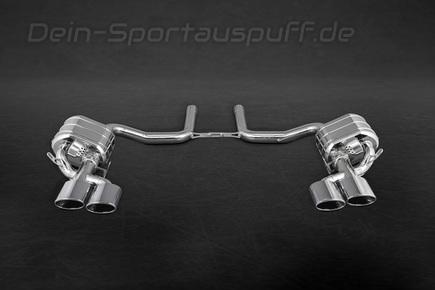 Capristo Edelstahl Duplex Komplettanlage ab Vorschalldämpfer Mercedes C-Klasse C63 AMG W204 je 2x oval