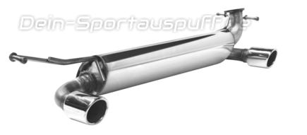 Bastuck Edelstahl Duplex Sportauspuff Smart Forfour 453 ab Bj. 2014 je 76mm rund eingerollt abgeschrägt