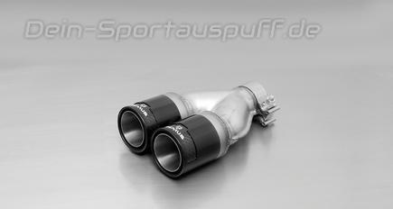 Remus Edelstahl Endrohr 2x84mm rund Street Race Black Chrome in Schwarz