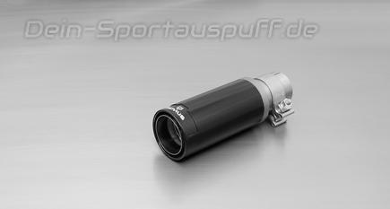 Remus Edelstahl Endrohr 84mm rund Street Race Black Chrome in Schwarz