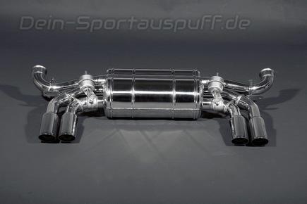 Capristo Edelstahl Duplex Sportauspuff mit Klappensteuerung Ferrari 328 je 2x rund abgeschrägt
