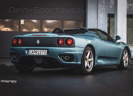 Capristo Edelstahl Duplex Sportauspuff Ferrari 360 Modena ohne Klappensteuerung je 2x rund