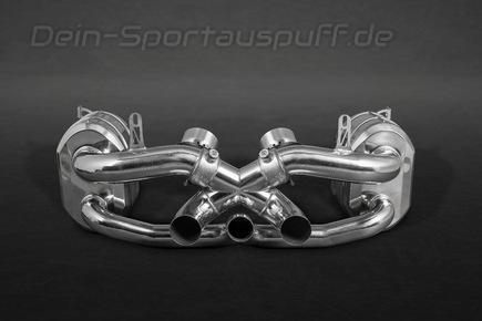 Capristo Edelstahl Rennsportanlage (mit Kat-Ersatzrohr) Ferrari 458 Italia u. Spider