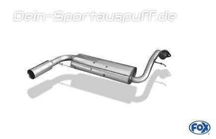 Fox Edelstahl Sportauspuff Honda Civic 3 und CRX 2 76mm rund scharf gerade
