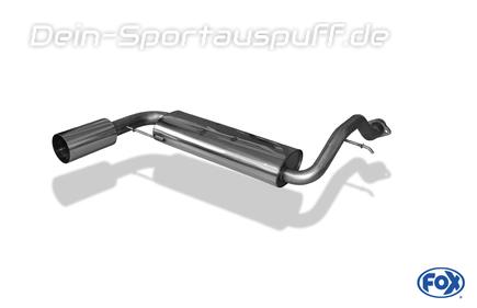 Fox Edelstahl Sportauspuff Honda Civic 3 und CRX 2 114mm rund scharf gerade