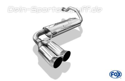 Fox Edelstahl Sportauspuff Honda Civic 3 und CRX 2 2x90mm DTM rund scharf