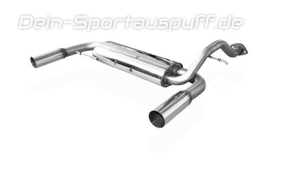 Fox Edelstahl Duplex Sportauspuff Honda Civic 3 und CRX 2 je 76mm rund scharf gerade