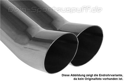 Fox Edelstahl Sportauspuff Honda Civic 5 und 6 Typ EG EK 2x76mm DTM rund scharf