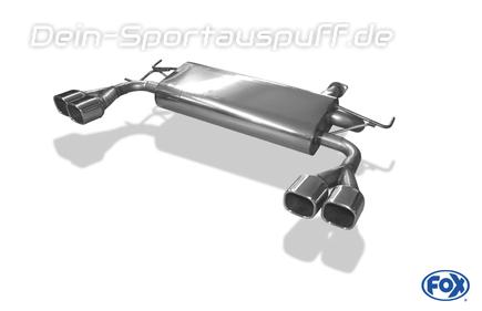 Fox Edelstahl Duplex Racing-Komplettanlage ab Kat Hyundai Tucson JM je 2x88x79mm rechteckig eingerollt abgeschrägt mit Absorber
