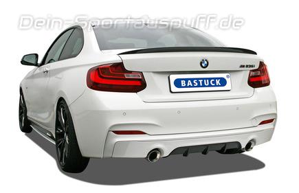Bastuck Edelstahl Duplex Komplettanlage ab Kat BMW 2er F22 Coupe F23 Cabrio je 90mm rund abgeschrägt