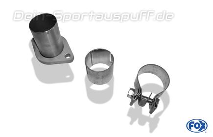 Fox Edelstahl Vorschalldämpfer-Ersatzrohr Ø60mm-System Opel Astra G inkl. CC