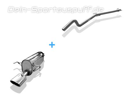 Fox Edelstahl Sportauspuff-Komplettanlage ab Kat Opel Astra H inkl. GTC Diesel (Mod. mit Endrohr-Ausschnitt) 115x85mm oval eingerollt abgeschrägt
