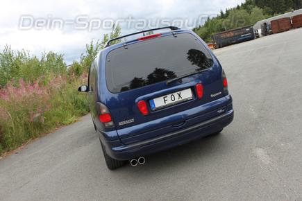 Fox Edelstahl Sportauspuff Renault Espace 3 (Typ JE0_) 2x80mm rund eingerollt