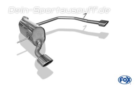 Fox Edelstahl Duplex Sportauspuff Renault Captur je 106x71mm oval eingerollt abgeschrägt