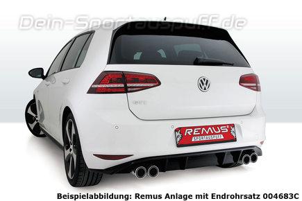 Remus Edelstahl Sportauspuff-Komplettanlage mit Klappensteuerung VW Golf 7 GTI inkl. Endrohrsatz nach Wahl