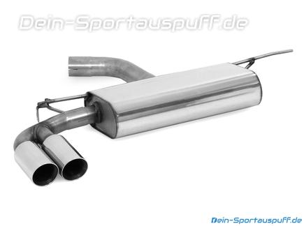 Fox Edelstahl Sportauspuff Audi A3 8V 3-Tür ab 2012 2x80mm rund doppelwandig abgeschrägt