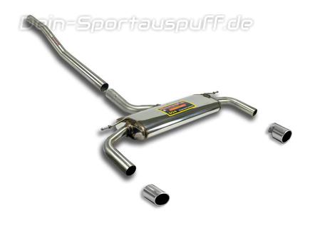 Supersprint Edelstahl Duplex Sportauspuff Mini Paceman R61 1.6 Turbo Cooper S inkl. All4 ab 2013 je 100mm rund eingerollt seitlich abgeschrägt