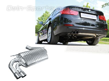Eisenmann Edelstahl Sportauspuff BMW 3er F30 F31 Limousine u. Touring 330d 2x76mm rund