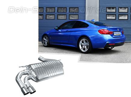 Eisenmann Edelstahl Sportauspuff BMW 4er 430d F32 F33 F36 2x76mm rund scharf gerade