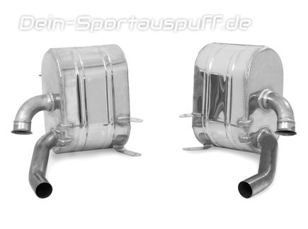 Eisenmann Edelstahl Duplex Sportauspuff Porsche 911 996 (Bj 1998-2004) für originalen Endrohrausgang