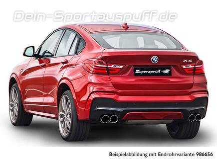 Supersprint Edelstahl Duplex Sportauspuff BMW X4 F26 35d 35i xDrive inkl. Endrohrsatz nach Wahl