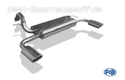 Fox Edelstahl Duplex Sportauspuff Mazda 5 Typ CW ab 2010 je 115x85mm oval eingerollt abgeschrägt