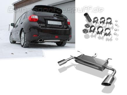 Fox Edelstahl Duplex Sportauspuff Subaru Impreza GP je 115x85mm Porsche-Design oval eingerollt seitlich abgeschrägt