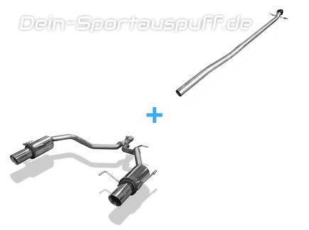Fox Edelstahl Duplex Racing-Komplettanlage ab Kat Suzuki Swift 4 Typ FZ NZ 1.2l 4x4 ab 2010 je 100mm rund doppelwandig abgeschrägt