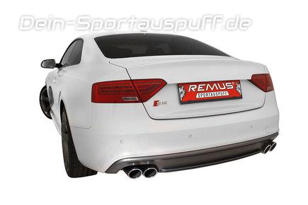 Remus Edelstahl Duplex Sportauspuff Audi S5 Typ 8T je 2x84mm rund eingerollt abgeschrägt