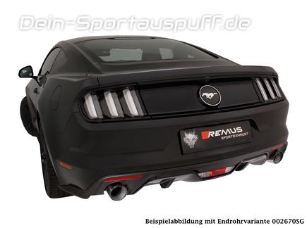 Remus Edelstahl Duplex Sportauspuff-Komplettanlage ab Kat mit Klappensteuerung Ø76mm-System Ford Mustang VI Coupe Cabrio 2.3l ab 2015