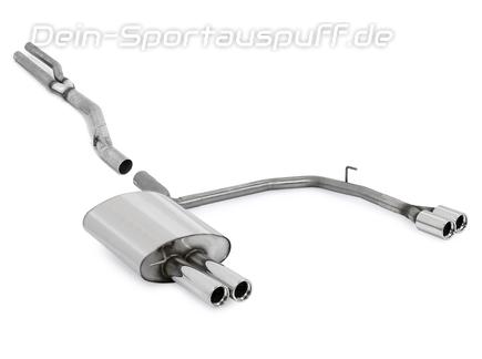 Fox Edelstahl Duplex Racing-Komplettanlage ab Kat BMW 5er E60 E61 520i 523i 525i 530i 2x76mm rund eingerollt mit Absorber